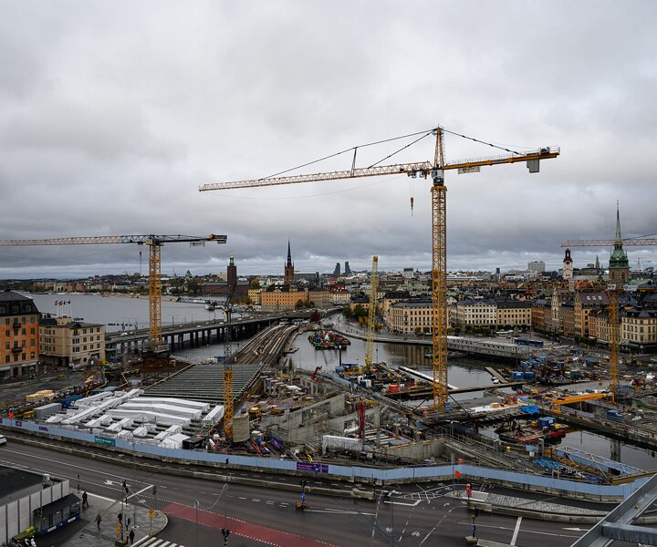 _DSC1294 View of Stockholm and the Slussen area with its construction works.