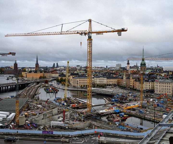 _DSC1295 View of Stockholm and the Slussen area with its construction works.