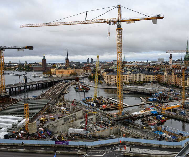_DSC1304 View of Stockholm and the Slussen area with its construction works.
