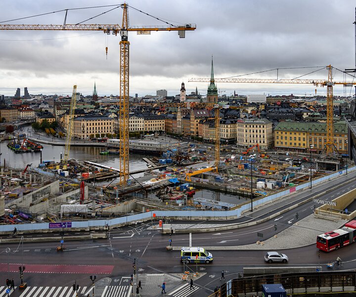 _DSC1323 View of Stockholm and the Slussen area with its construction works.