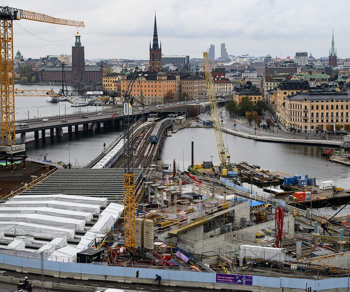 _DSC1438 View of Stockholm and the Slussen area with its construction works.